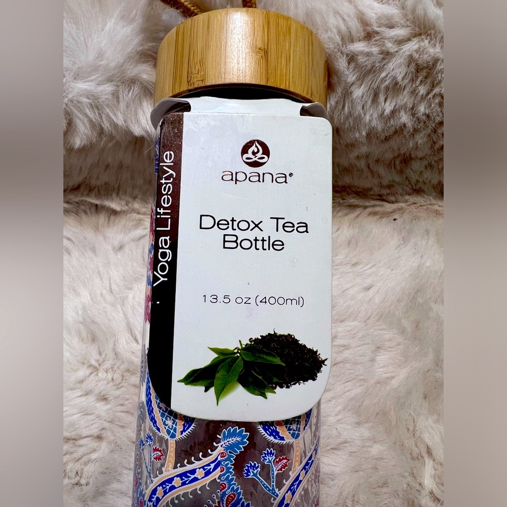 Apana Bottle Hot and Cold Detox Tea Infuser Glass Bottle
